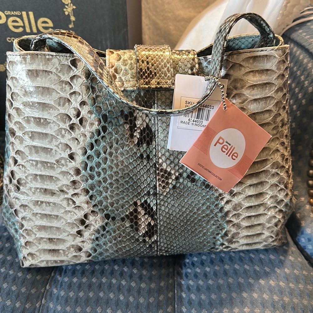 Authentic Grand Pelle lizard Handbag - Picture 2 of 12